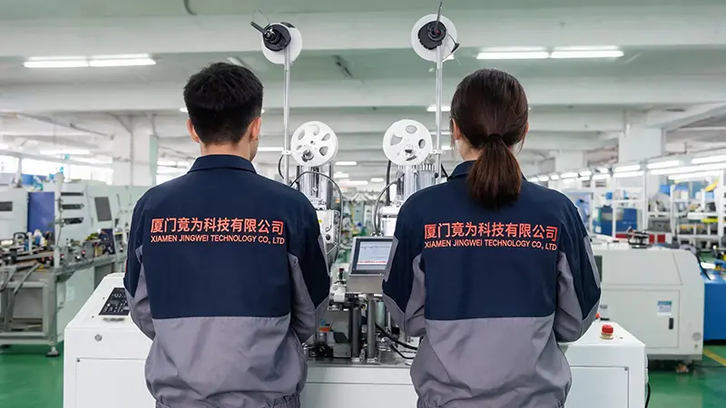 Xiamen Jingwei Technology forbedrer produktionseffektiviteten med ny automatisk terminalcrimpmaskine