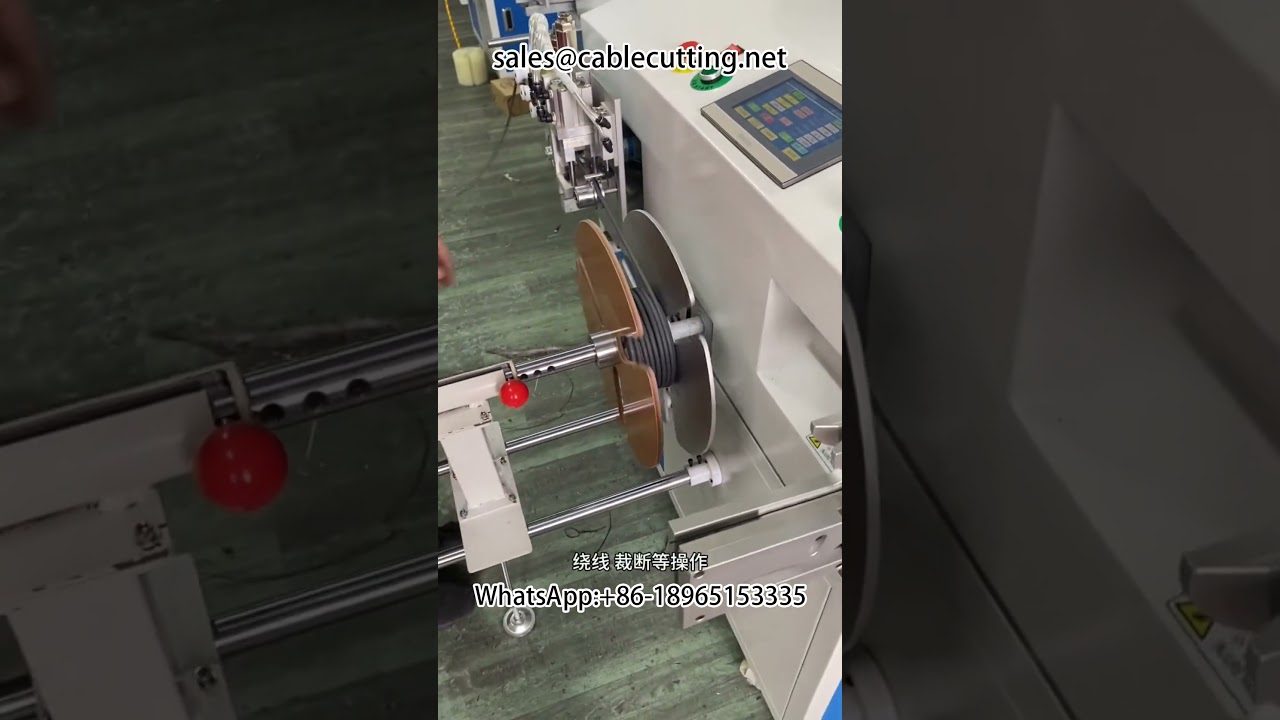 Automatisk måle-, tælle-, sorterings-, skære-, vikle- og tapemaskine til kabler