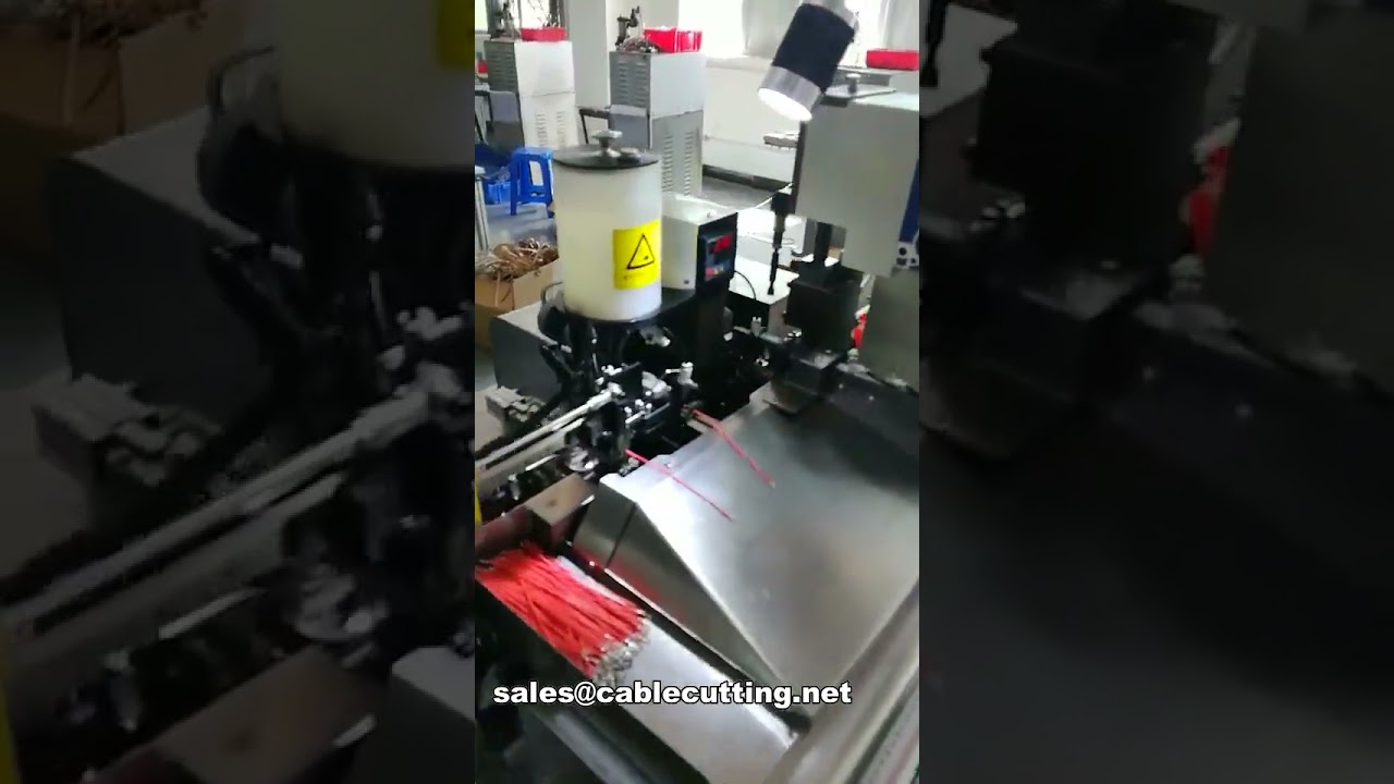 Fuldautomatisk trådskæring, afisolering, krympning i den ene ende og afisolering/tinning i den anden - 501S