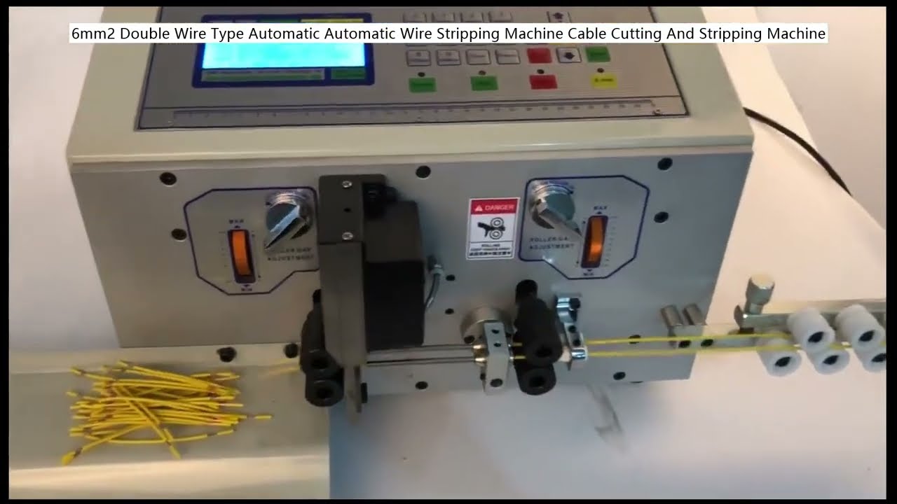 6mm² Dobbeltråd Automatisk Afisoleringsmaskine | Kabel Skære- og Afisoleringsmaskine