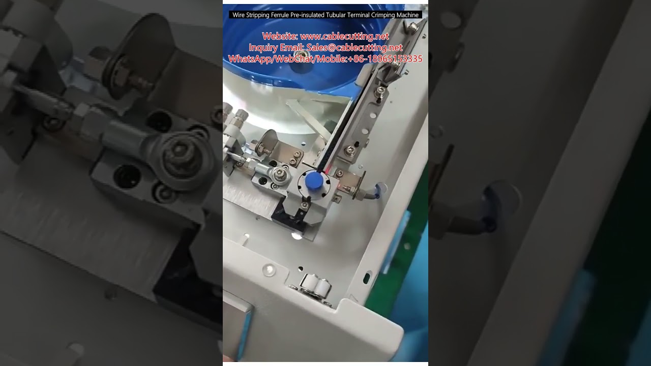 Automatisk afisolerings- og crimpemaskine til præisolerede ferrule- og rørterminaler
